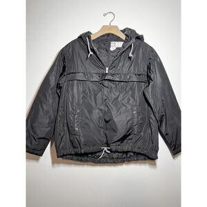Golden Goose Haus EUC Black Hooded Puffer Anorak Jacket Size M